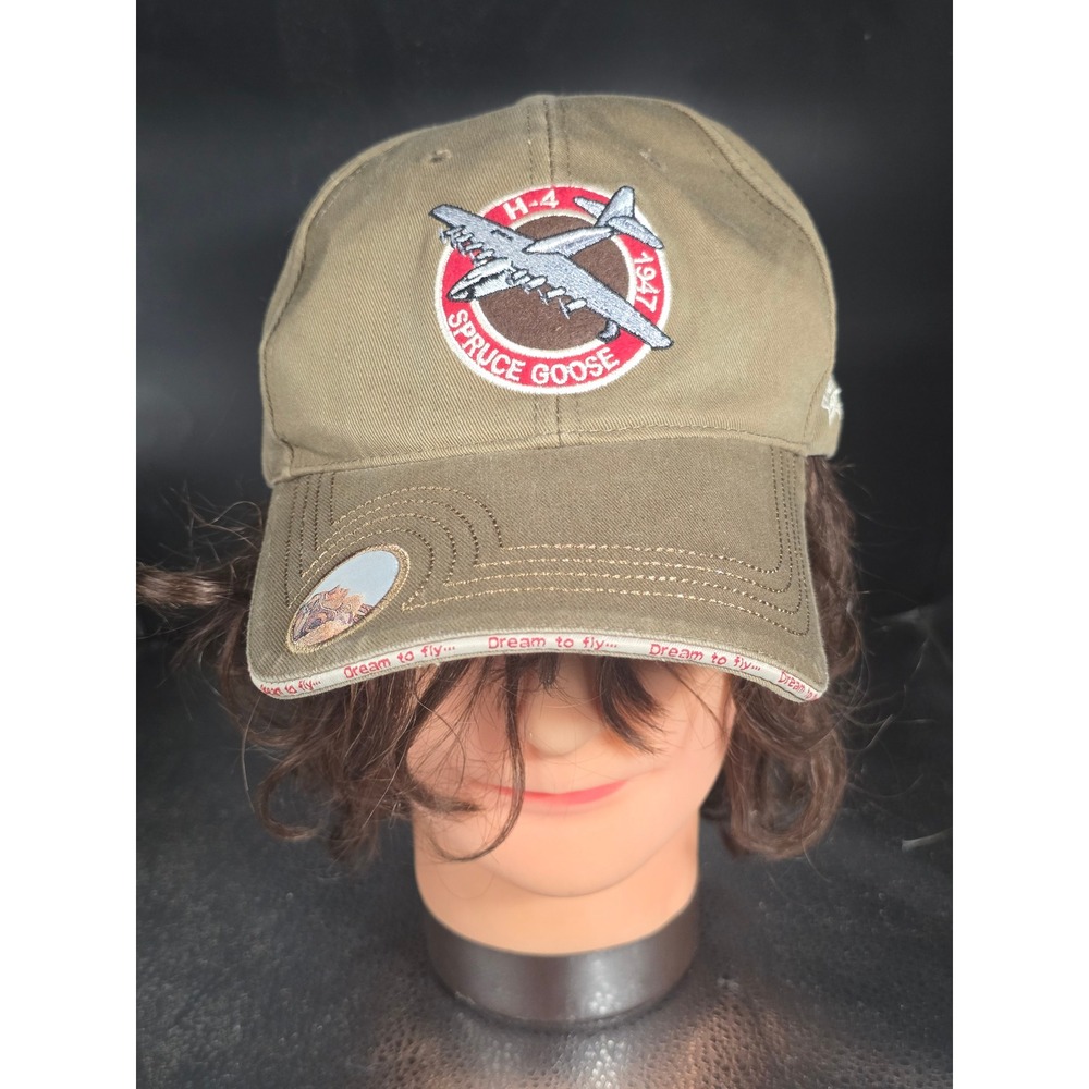 Spruce Goose H-4 Hat Mens Green Embroidered Aviation 60th Anniversary Cap